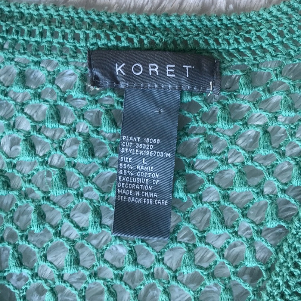 NWT Koret blue green knit sweater - Picture 3 of 3